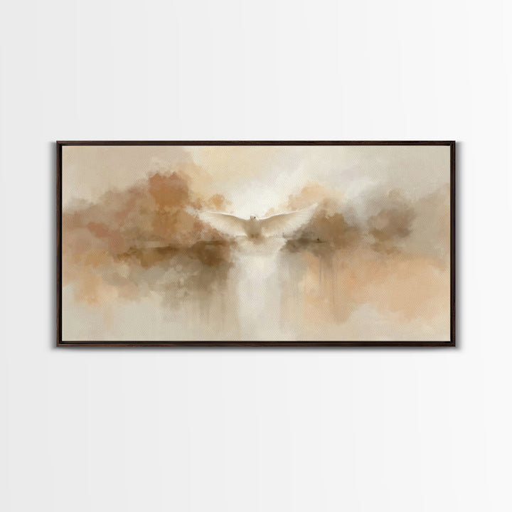 Gentle Ascension, Framed Canvas Print, Christian Art Canvas, Minimalist Christian Art, Christian Wall Art, Christmas Art Prints