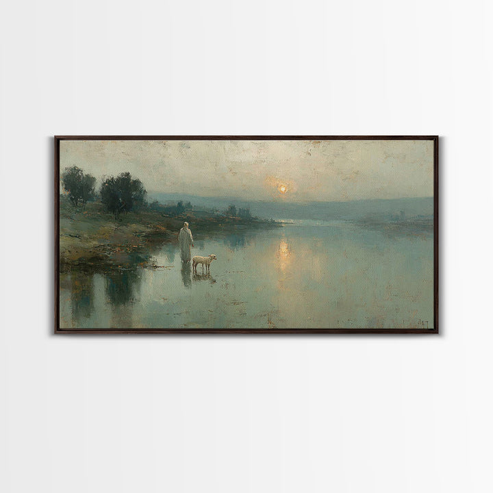 Heavenly Dawn Glory, Framed Canvas Print, Christian Wall Art, Jesus Art Print, Christian Art Canvas, Christmas Art Prints, Christian Christ