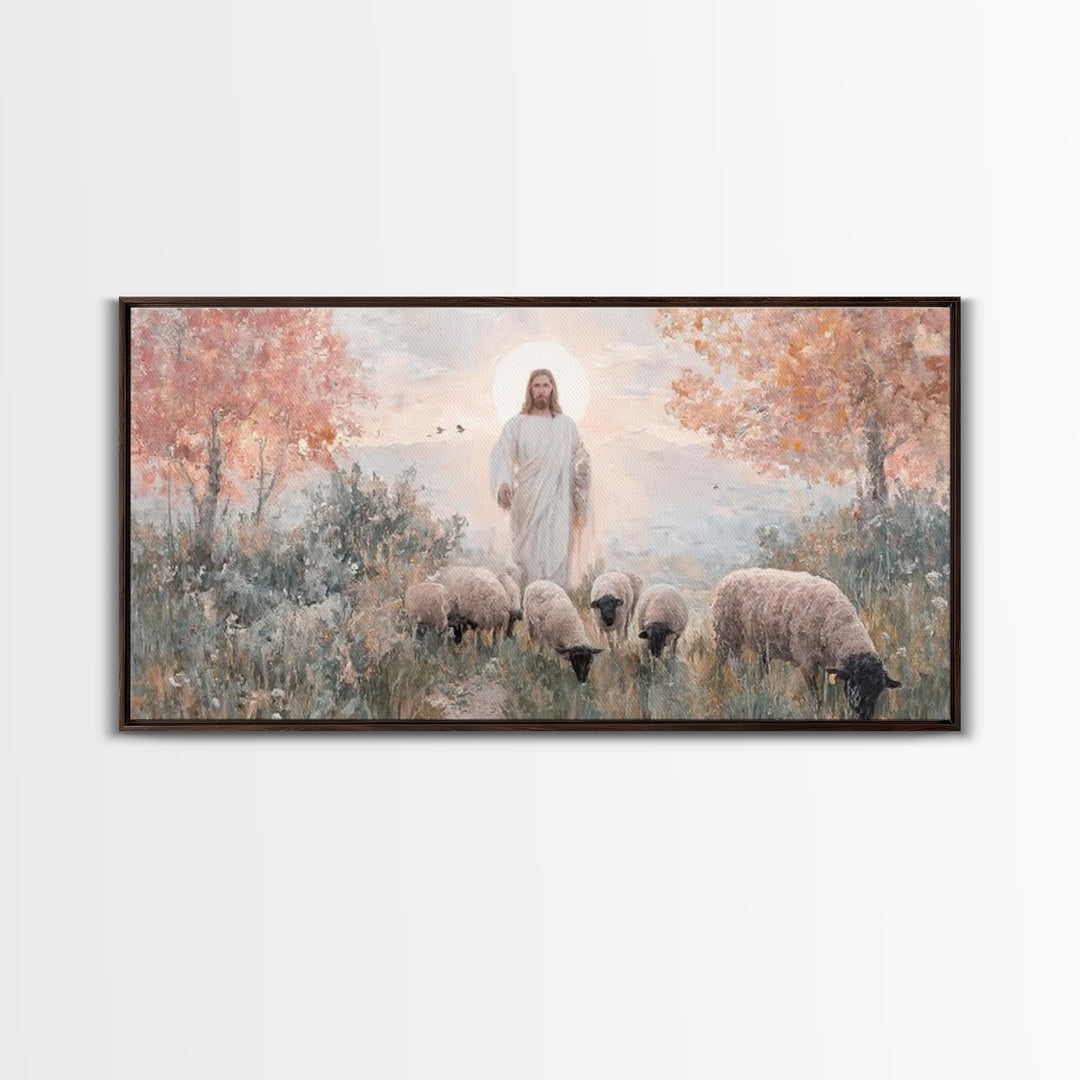Shepherds Of Peace | Framed Canvas Print | Christian Wall Art | Christian Art Canvas | Jesus Painting | Christian Decor | Christian Christm