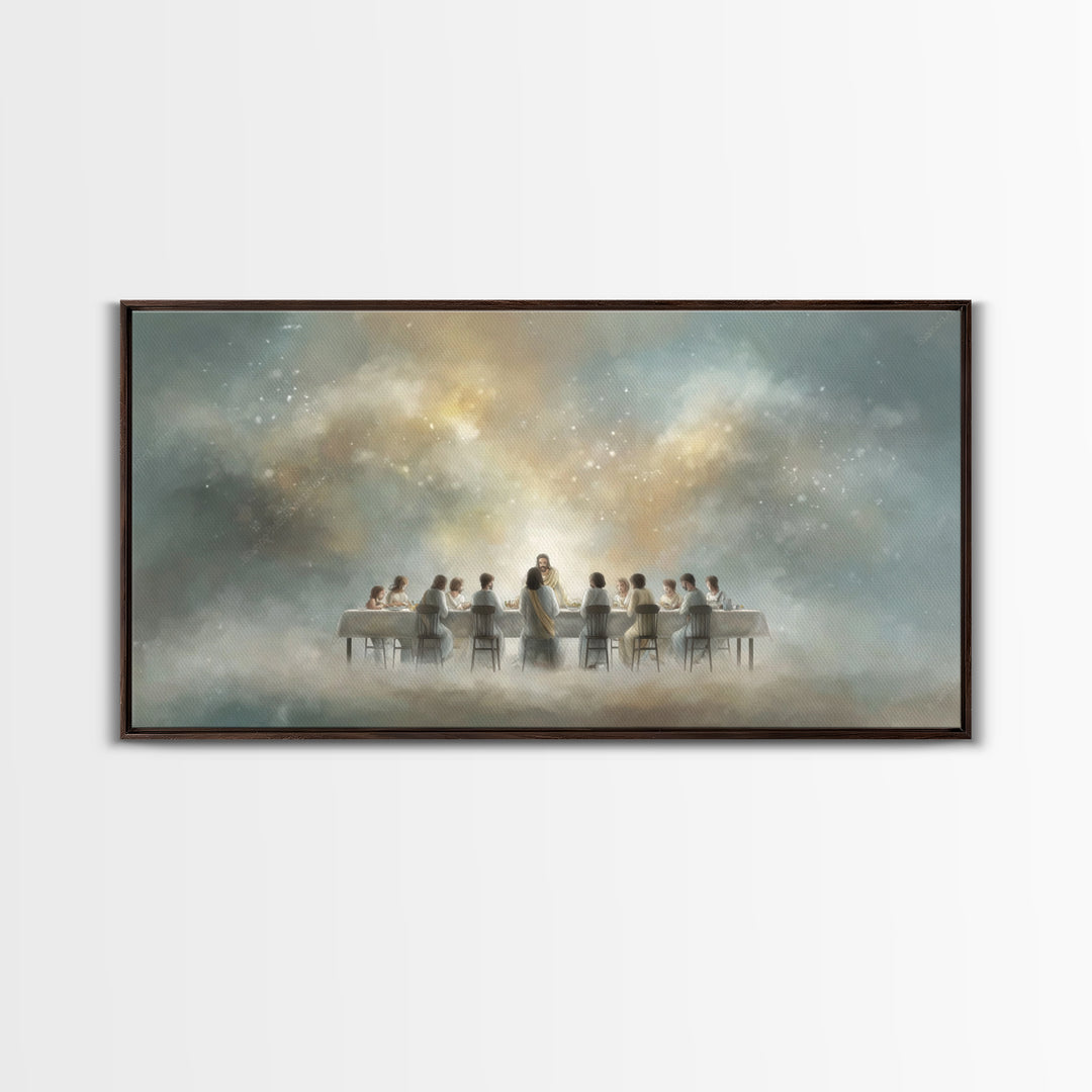 Sacred Table | Framed Canvas Print | Christian Art Work | Jesus Painting | Christian Wall Art | Christmas Canvas Wall Art | Christian Decor