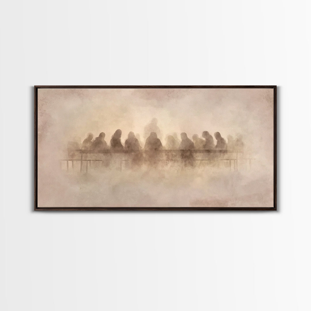 Divine Banquet – Framed Canvas Print – Christian Art Canvas – Christian Christmas Art – Jesus Painting – Christian Wall Art – Christian Gif