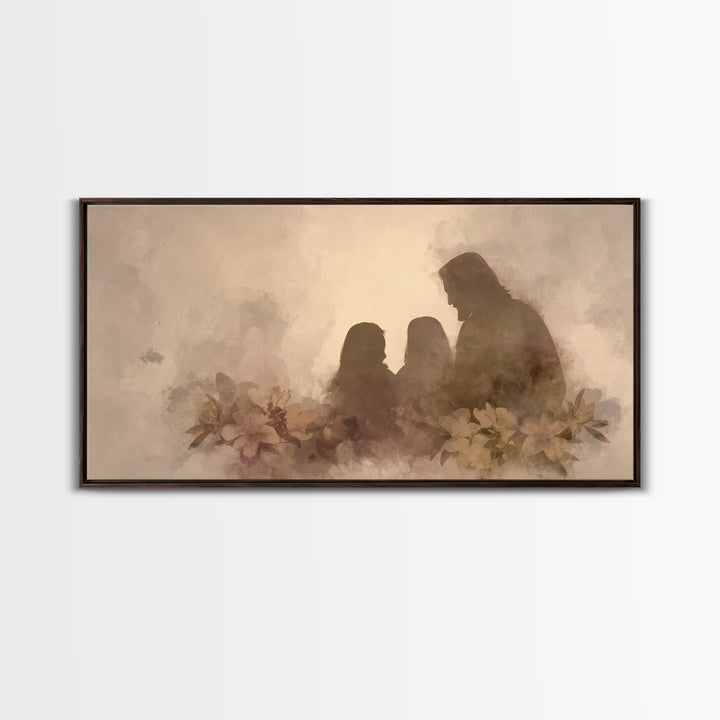 Garden Of Light | Framed Canvas Print | Christian Art Canvas | Jesus Painting | Christian Wall Art | Christian Art | Modern Christian Art