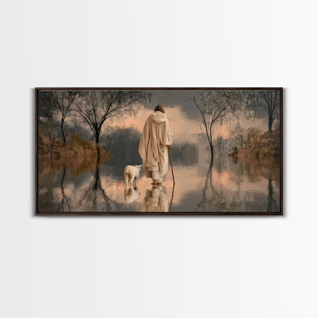 Path Of Grace - Framed Canvas Print - Jesus Painting - Christian Art Canvas - Christian Wall Art - Christian Christmas Art