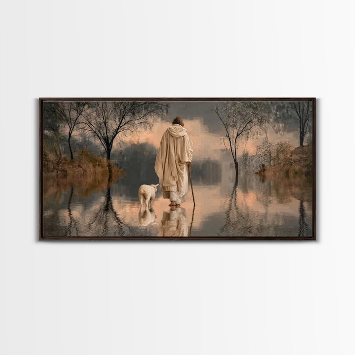 Path Of Grace - Framed Canvas Print - Jesus Painting - Christian Art Canvas - Christian Wall Art - Christian Christmas Art