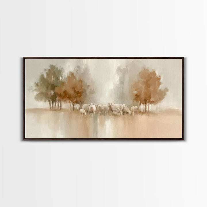 Pasture Serenity - Framed Canvas Print - Christian Art Print - Pastoral Scenery - Christian Wall Art - Subtle Christian Art