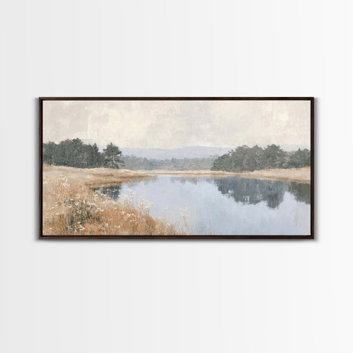 Fields Of Peace - Framed Canvas Print - Christian Art Canvas - Subtle Christian Paintings - Christian Art Print - Christian Decor