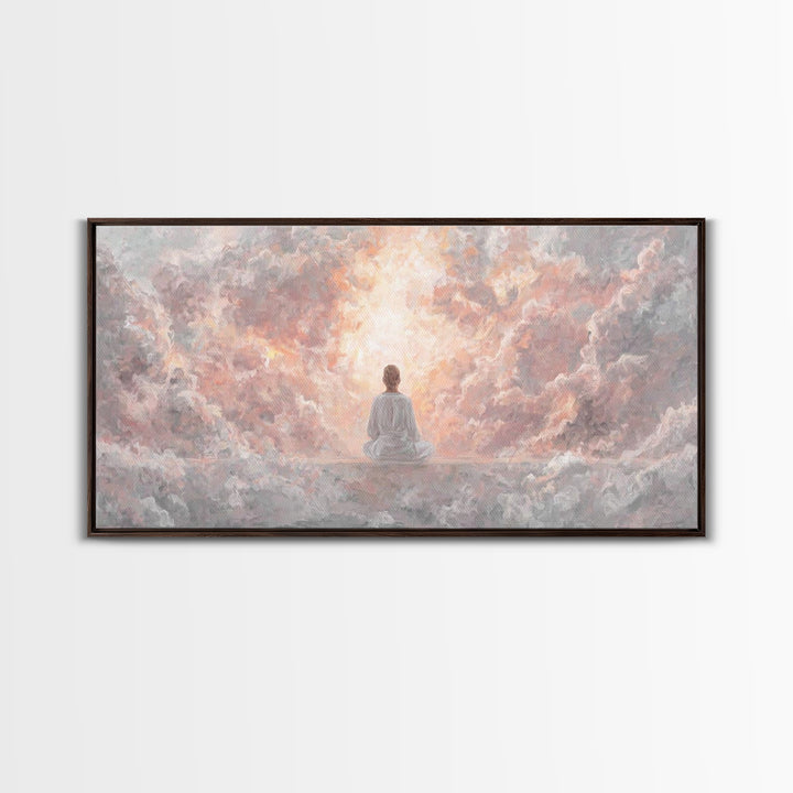 Heavenly Stillness – Framed Canvas Print – Christian Wall Art – Christian Art Canvas – Jesus Painting – Modern Christian Art – Christian De