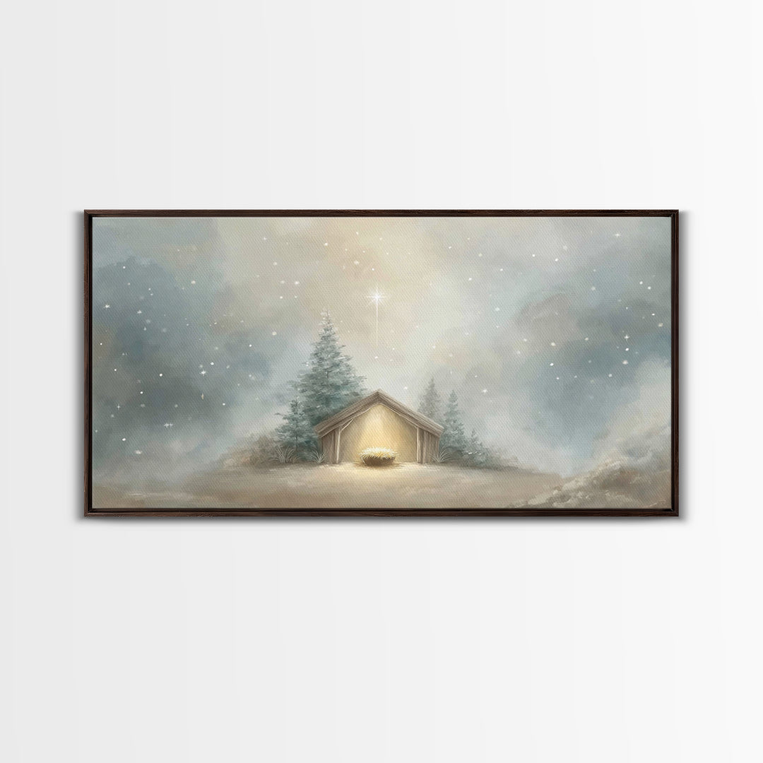 Star of Bethlehem – Framed Canvas Print – Christmas Art – Christian Wall Art – Christian Christmas Art – Christian Art Canvas – Christian D