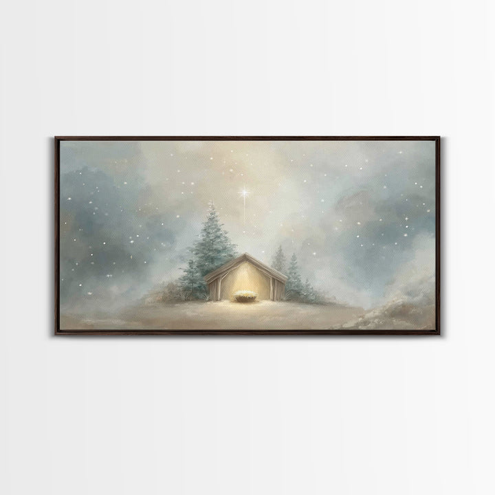 Star of Bethlehem – Framed Canvas Print – Christmas Art – Christian Wall Art – Christian Christmas Art – Christian Art Canvas – Christian D