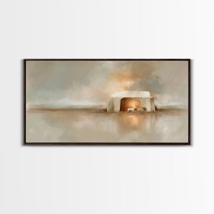 Dawn of Hope – Framed Canvas Print – Christian Wall Art – Christmas Art – Christian Art Canvas – Christian Christmas Art – Christian Decor