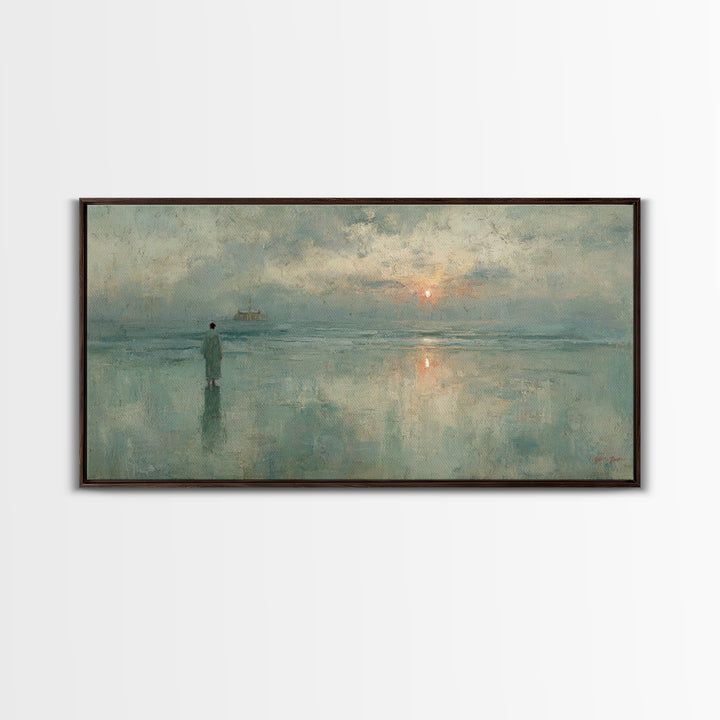 Solitary Grace Path – Framed Canvas Print – Christian Wall Art – Christian Art Canvas – Jesus Painting – Subtle Christian Art – Christian D