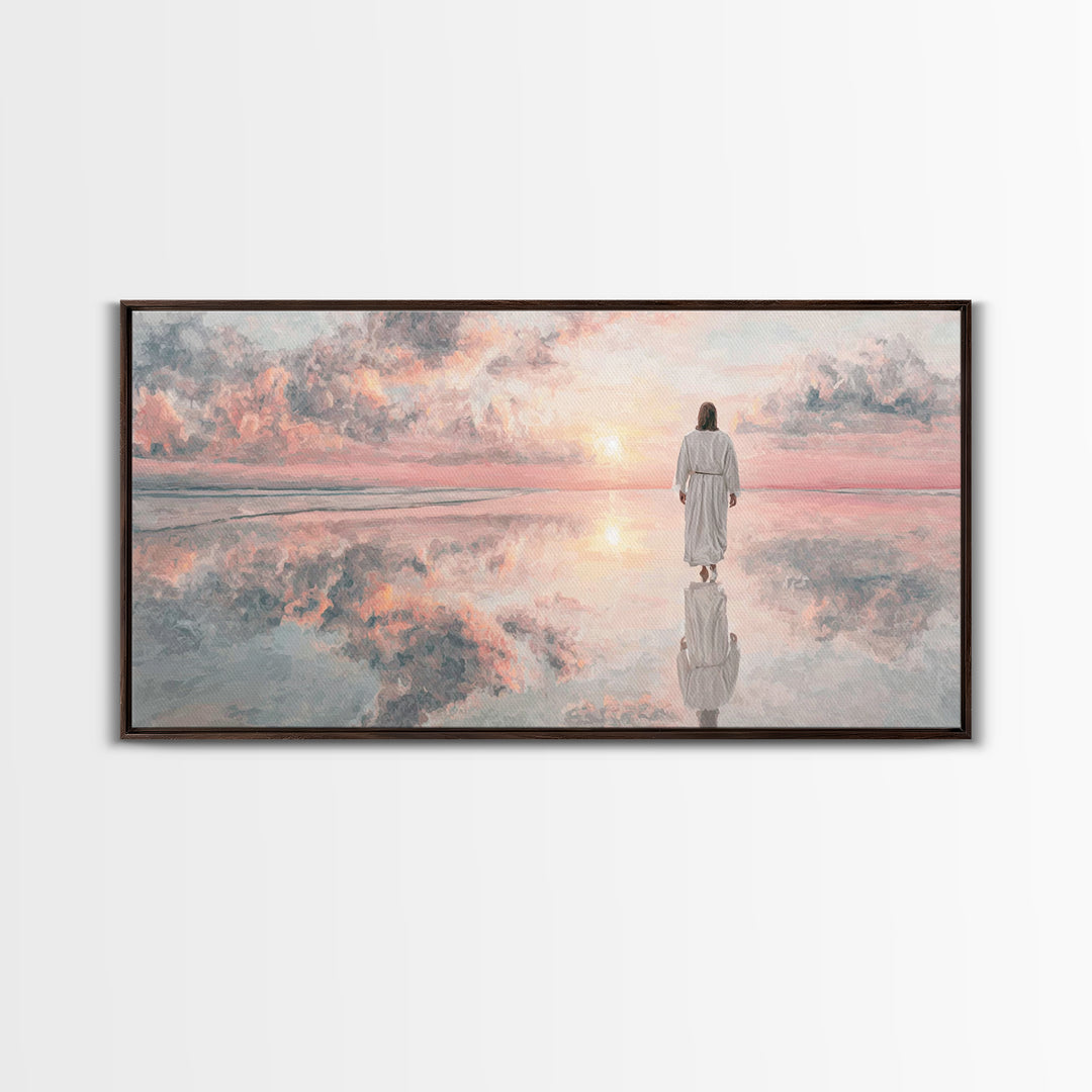 Heavenly Path – Framed Canvas Print – Christian Wall Art – Jesus Painting – Christian Art Canvas – Modern Christian Art – Christian Gift Id
