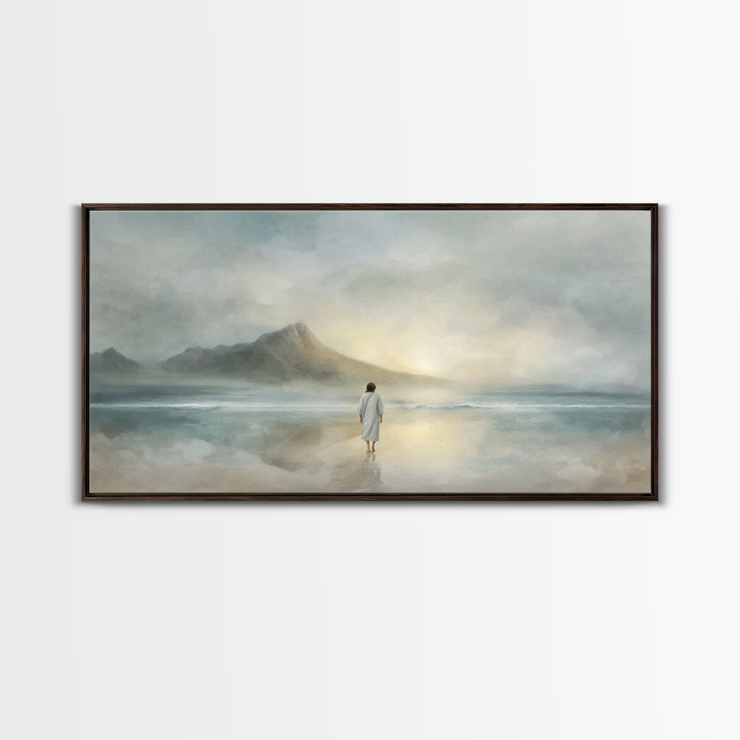 Dawn of Peace – Framed Canvas Print – Christian Art Canvas – Large Christian Painting – Subtle Christian Art – Christian Wall Art – Christi