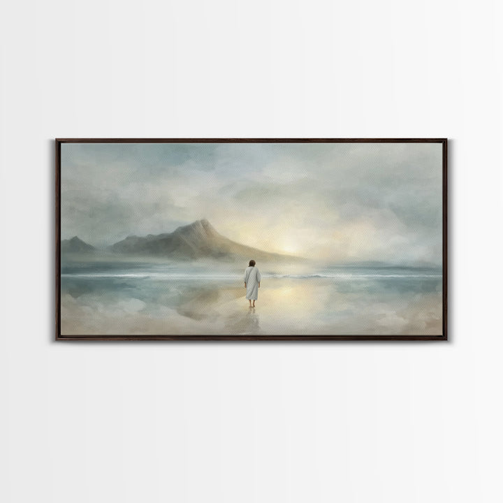 Dawn of Peace – Framed Canvas Print – Christian Art Canvas – Large Christian Painting – Subtle Christian Art – Christian Wall Art – Christi