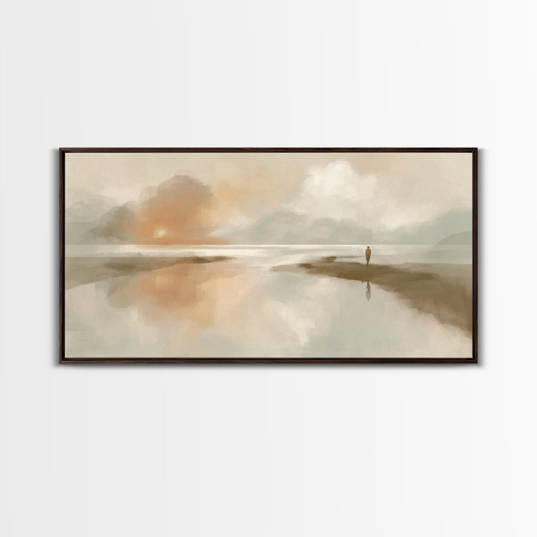 Sacred Stillness – Framed Canvas Print, Christian Wall Art, Christian Art Work, Modern Christian Art, Christian Painting, Unique Christian