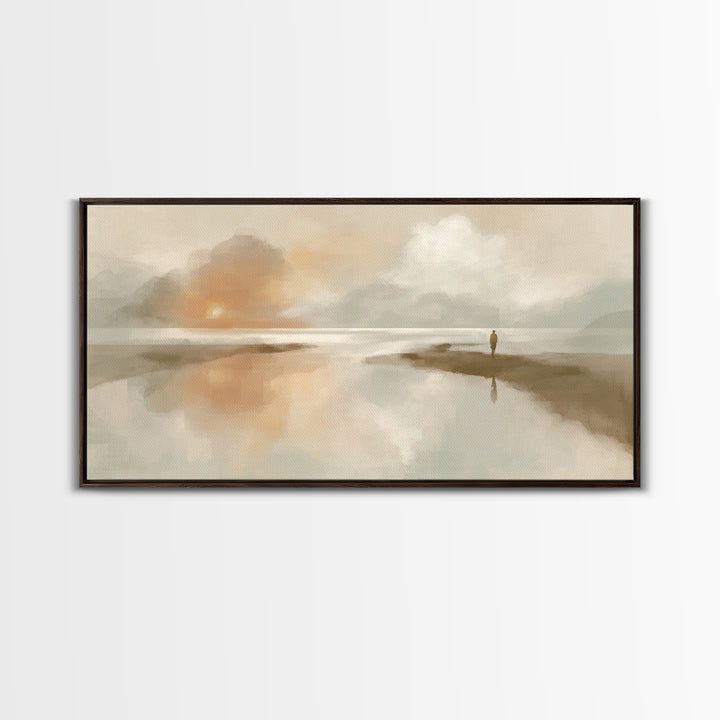 Sacred Stillness – Framed Canvas Print, Christian Wall Art, Christian Art Work, Modern Christian Art, Christian Painting, Unique Christian