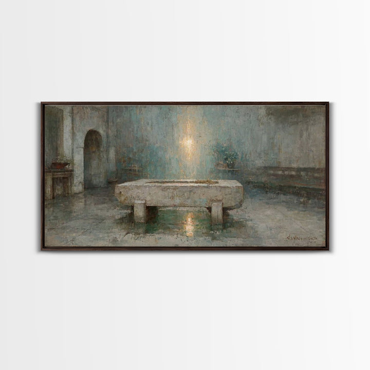 Desert Light – Framed Canvas Print | Christian Wall Art | Abstract Christian Art | Subtle Christian Paintings | Christian Art Canvas | Chri