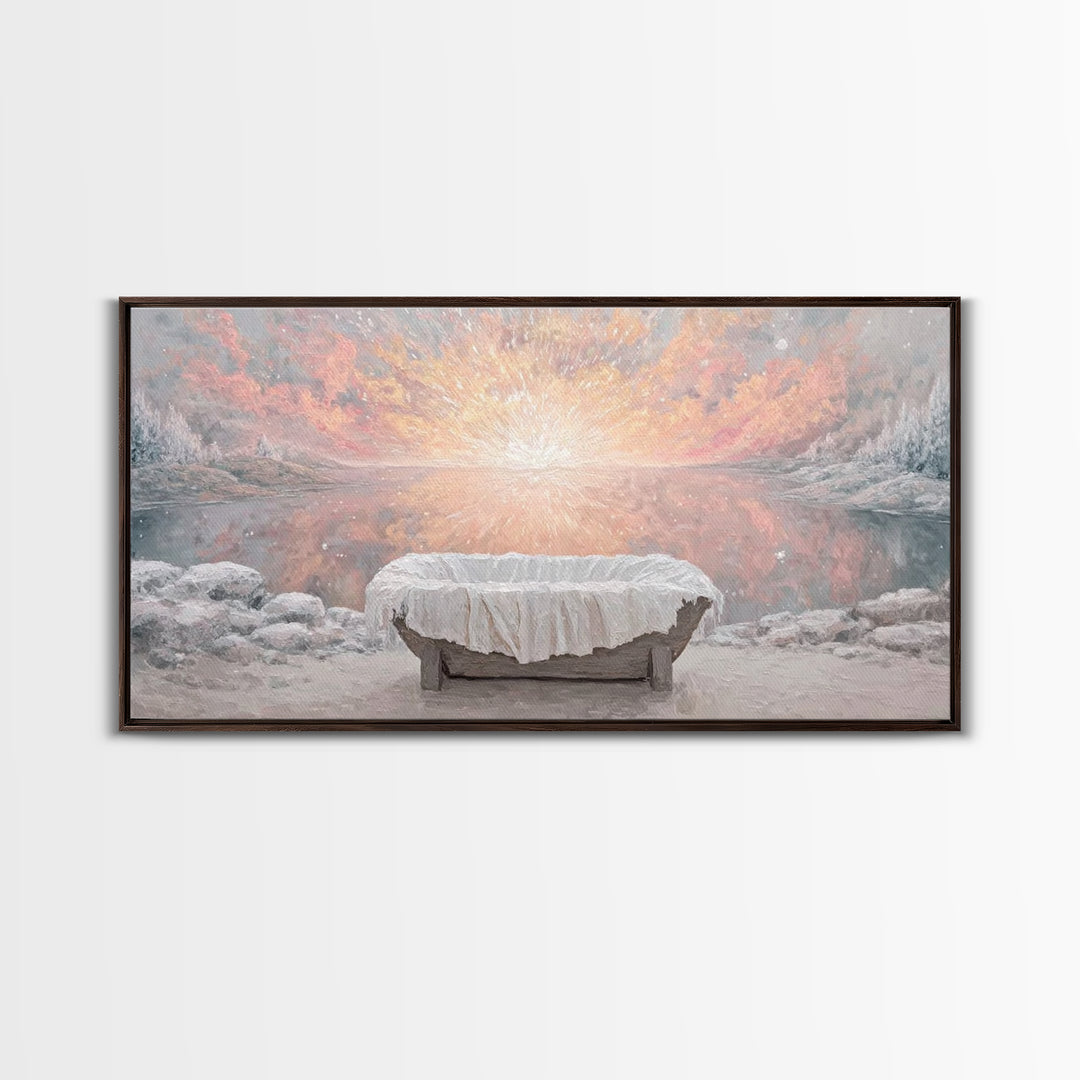 Rising Glory – Framed Canvas Print, Christian Art Work, Christian Wall Art, Modern Christian Art, Christian Decoration, Christian Art Canva