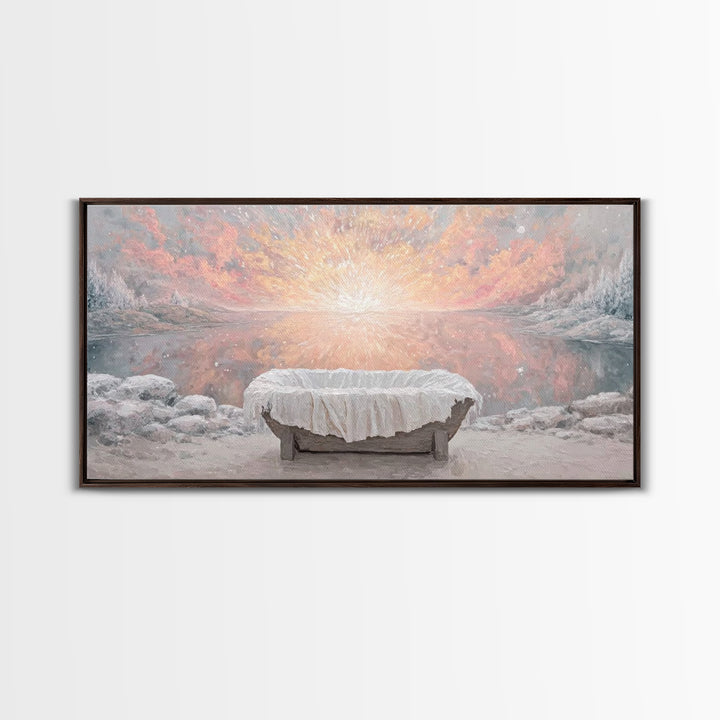 Rising Glory – Framed Canvas Print, Christian Art Work, Christian Wall Art, Modern Christian Art, Christian Decoration, Christian Art Canva