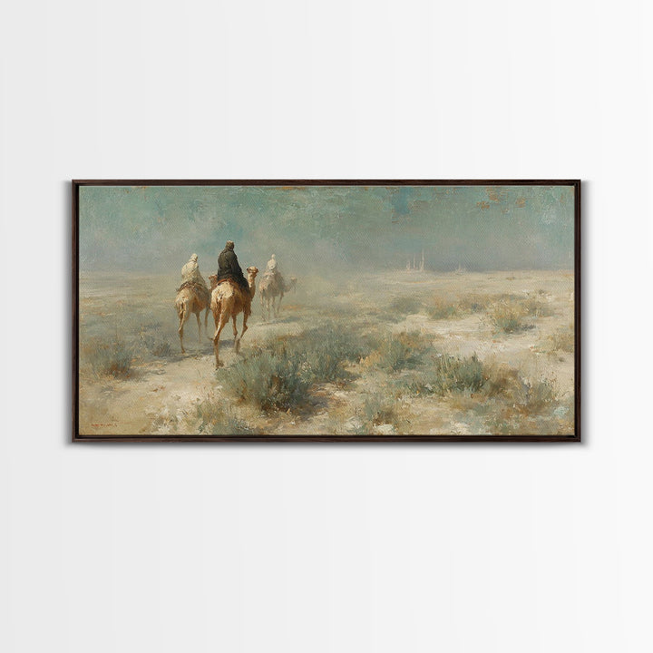 Journey Through Silence | Framed Canvas Print | Christian Art Canvas | Christian Wall Art | Vintage Christian Art | Christmas Art | Christi