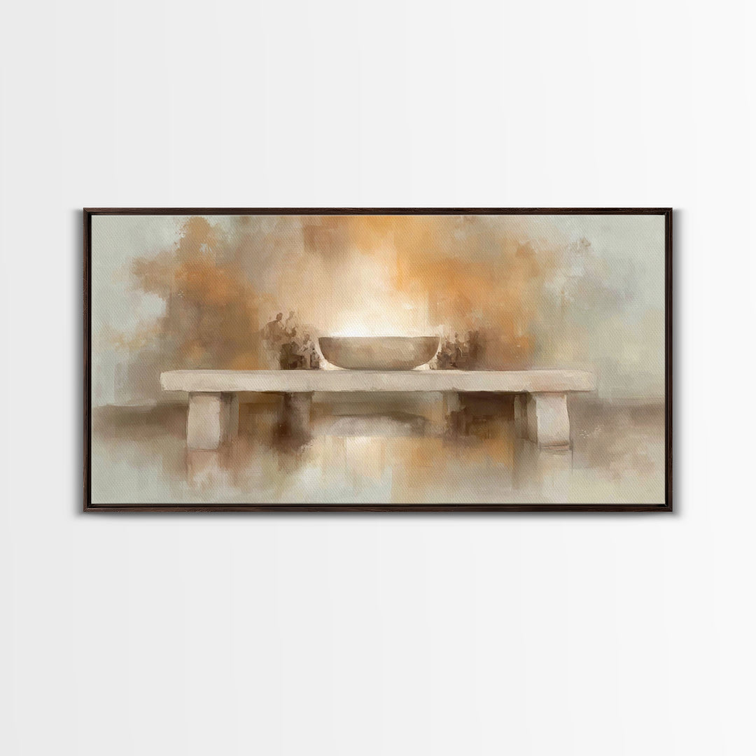 Altar Of Light – Framed Canvas Print – Christian Wall Art – Christian Art Canvas – Christian Christmas Art – Christian Decor