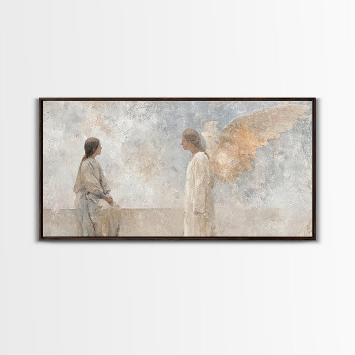 Dawn Of Grace – Framed Canvas Print – Christian Art Print – Minimalist Christian Art – Christian Wall Art – Christmas Art