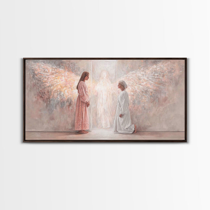 Angelic Dawn – Framed Canvas Print – Christian Wall Art – Christian Art Canvas – Jesus Painting – Christian Decor – Christmas Art Prints