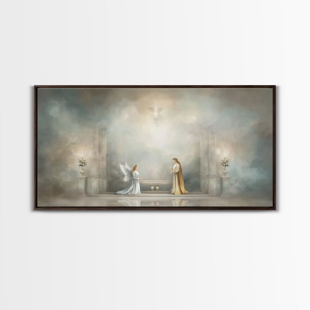 Heavenly Sanctuary | Framed Canvas Print | Christian Art Canvas | Christian Wall Art | Modern Christian Art | Jesus Painting | Christmas Ar