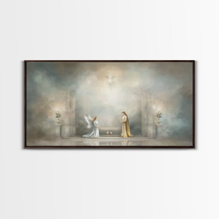 Heavenly Sanctuary | Framed Canvas Print | Christian Art Canvas | Christian Wall Art | Modern Christian Art | Jesus Painting | Christmas Ar