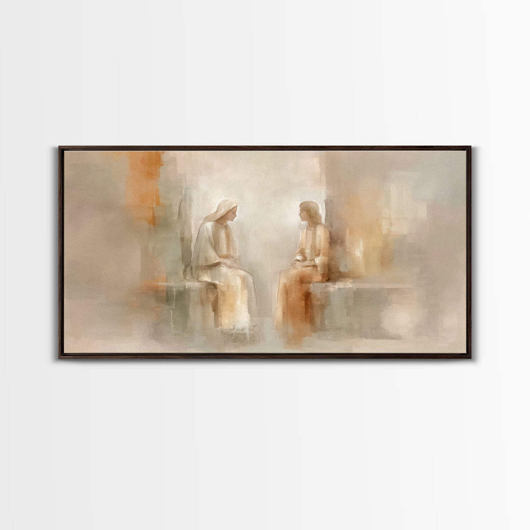 Quiet Revelation – Framed Canvas Print – Minimalist Christian Art – Christian Art Print – Subtle Christian Paintings – Christian Wall Art –