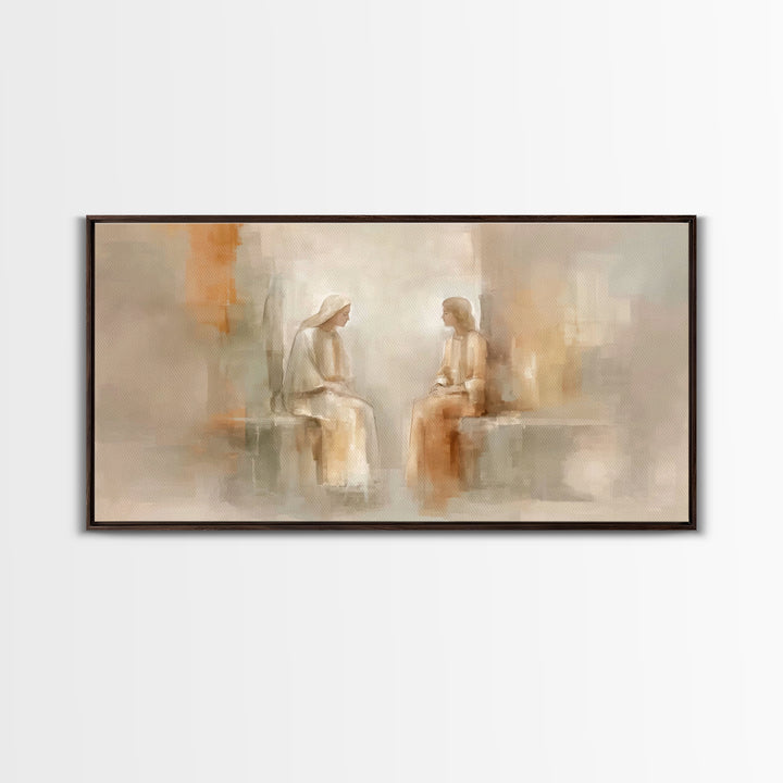 Quiet Revelation – Framed Canvas Print – Minimalist Christian Art – Christian Art Print – Subtle Christian Paintings – Christian Wall Art –