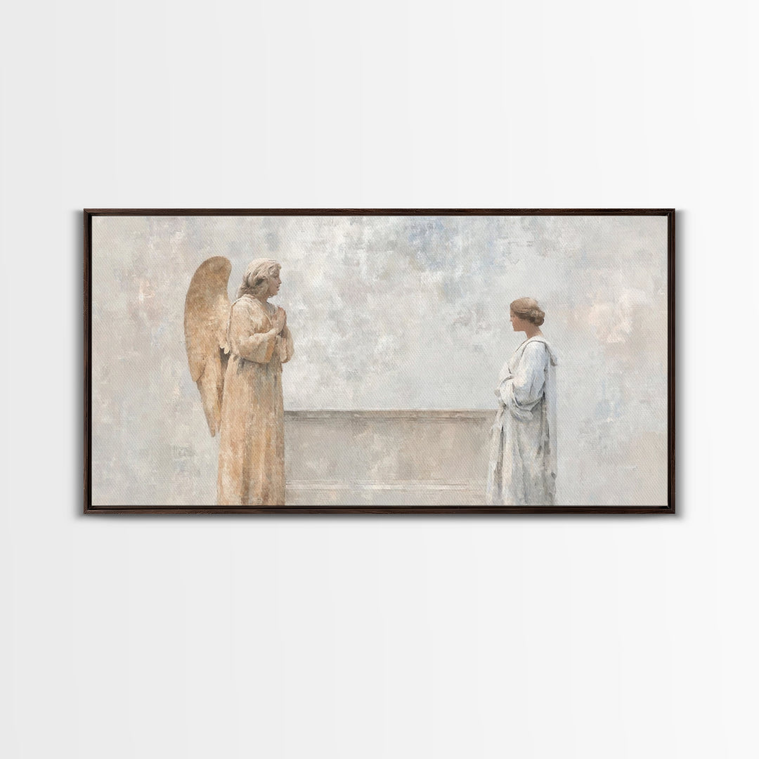 Serene Messenger | Framed Canvas Print | Christian Art Works | Christian Wall Art | Abstract Christian Art | Christian Gift Ideas | Jesus P