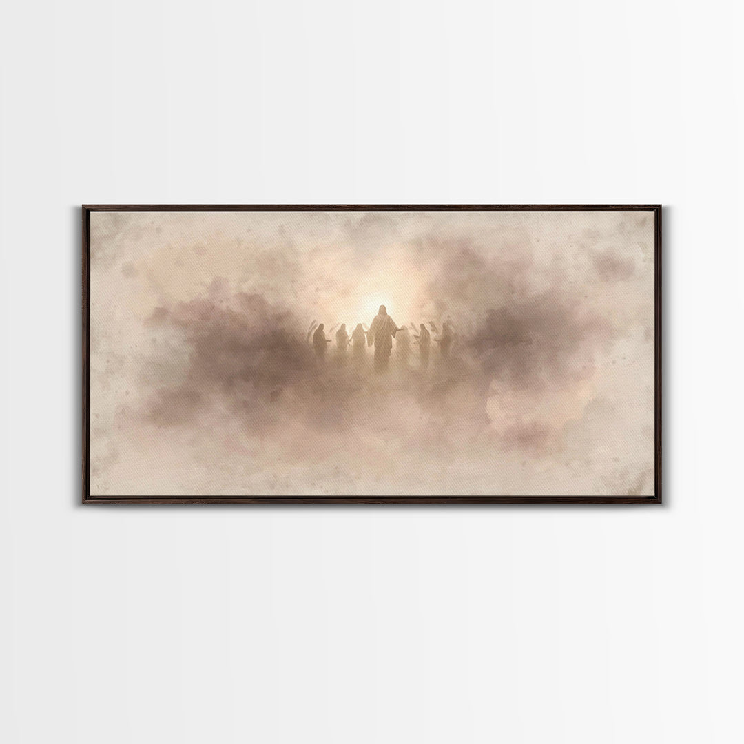 Eternal Light – Framed Canvas Print – Christian Art Painting – Christian Wall Art – Jesus Painting Canvas – Moody Christian Art – Christian