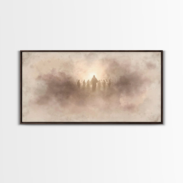 Eternal Light – Framed Canvas Print – Christian Art Painting – Christian Wall Art – Jesus Painting Canvas – Moody Christian Art – Christian