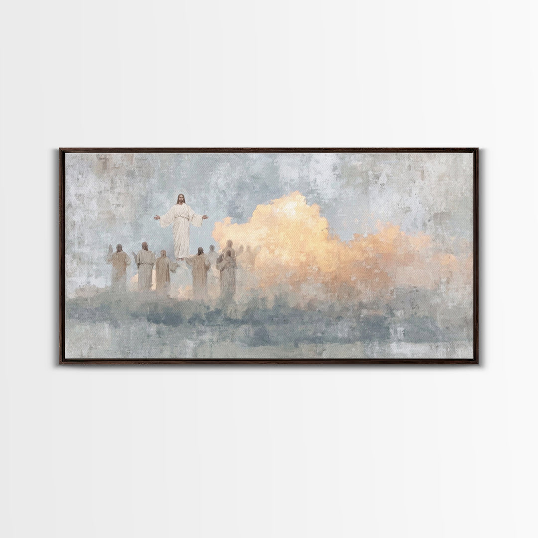Risen Glory | Framed Canvas Print | Jesus Painting | Christian Wall Art | Christian Art Canvas | Modern Christian Painting | Christian Chri