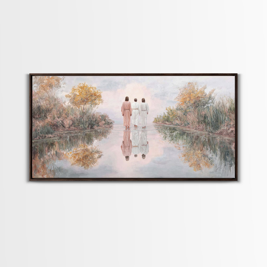 Walk Of Faith | Framed Canvas Print | Christian Art Canvas | Jesus Painting | Christian Gift Ideas | Christian Wall Art | Modern Christian