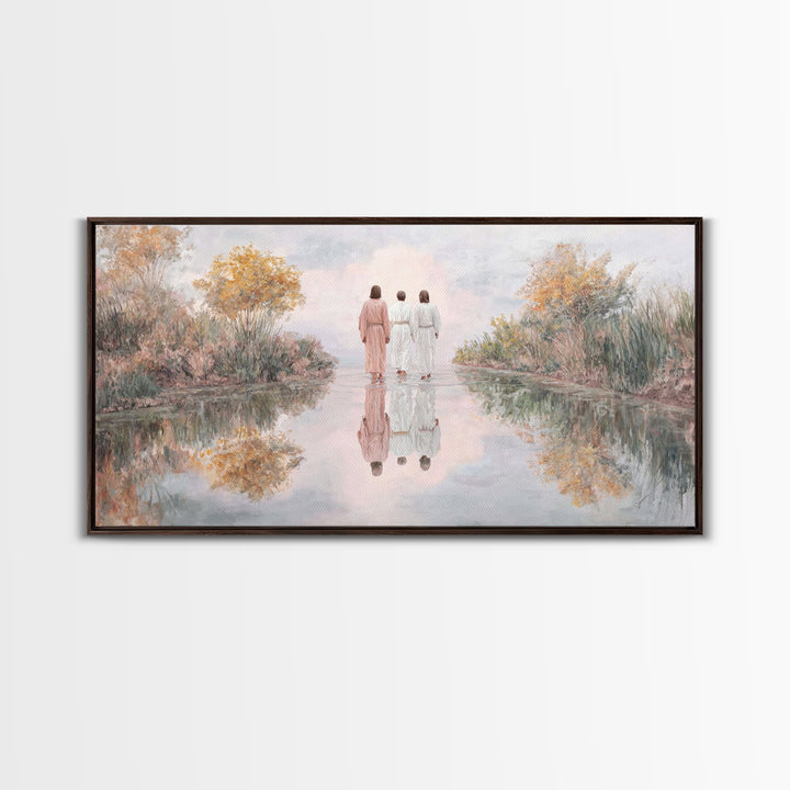 Walk Of Faith | Framed Canvas Print | Christian Art Canvas | Jesus Painting | Christian Gift Ideas | Christian Wall Art | Modern Christian