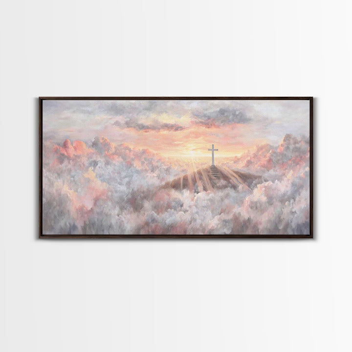 Dawn Of Mercy | Framed Canvas Print | Christian Art Canvas | Christian Wall Art | Modern Christian Art | Christian Christmas Art | Jesus Pa