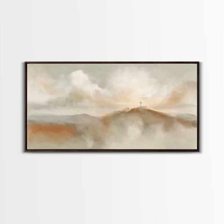 Morning Of Hope – Framed Canvas Print – Minimalist Christian Art – Christian Wall Art – Subtle Christian Art – Christian Decor – Christian