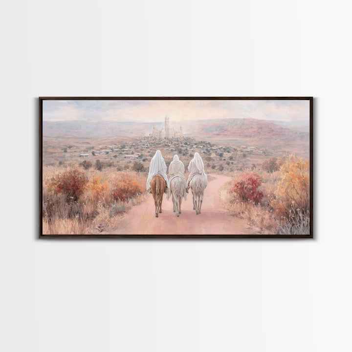 Road to Bethlehem – Framed Canvas Print – Christian Christmas Art – Framed Christmas Wall Art – Christian Art Canvas – Christmas Art Prints