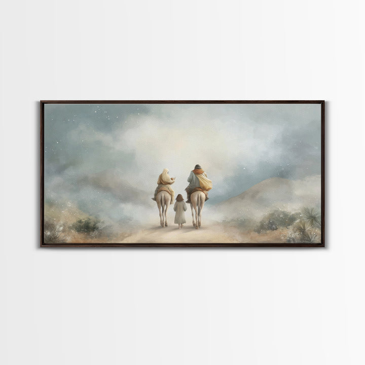 Sacred Ascent – Framed Canvas Print – Christian Art – Christian Art Prints – Christmas Canvas Wall Art – Christian Wall Art – Jesus Christm