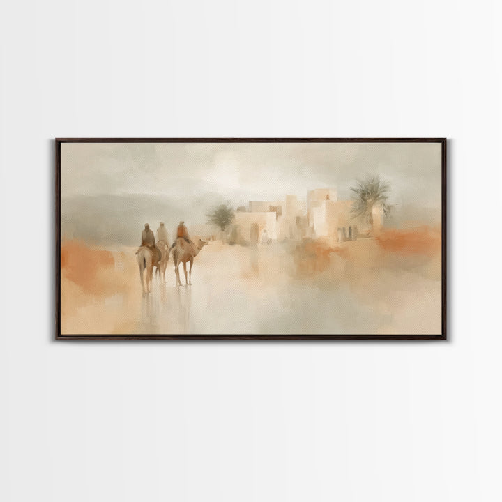 Humble Arrival – Framed Canvas Print – Christian Art Canvas – Christian Painting – Christmas Art – Christian Christmas Decor – Christian Wa