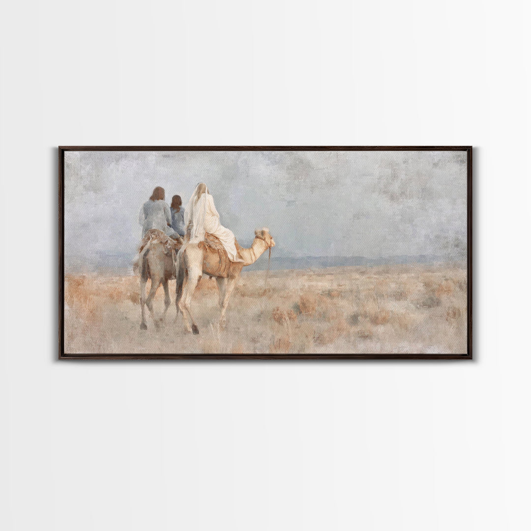Bethlehem Journey – Framed Canvas Print – Christian Wall Art – Christian Art Canvas – Subtle Christian Art – Christmas Wall Art – Jesus Pai