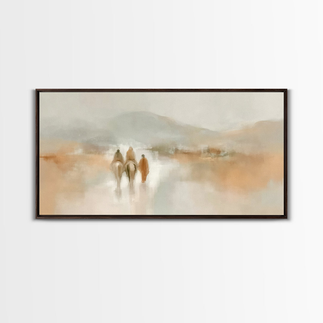 Guiding Pilgrims – Framed Canvas Print – Christian Wall Art – Christian Art Canvas – Christmas Art – Christian Christmas Art – Xmas Art