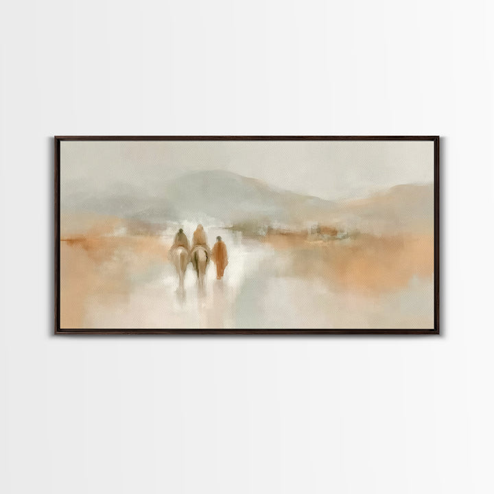 Guiding Pilgrims – Framed Canvas Print – Christian Wall Art – Christian Art Canvas – Christmas Art – Christian Christmas Art – Xmas Art