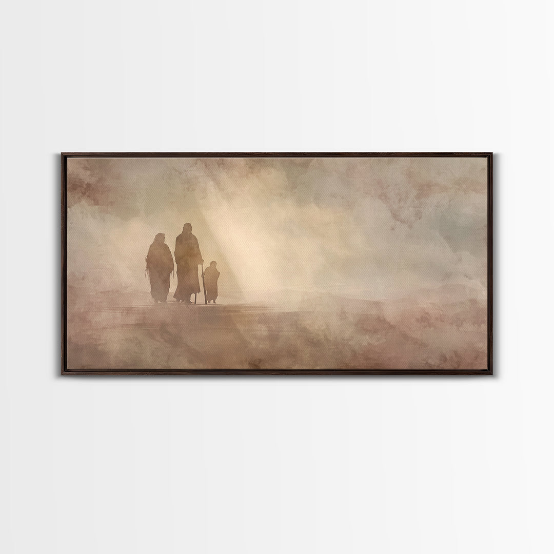 Dawn Refuge – Framed Canvas Print – Christian Wall Art – Christian Art Work – Christmas Art – Christian Decor – Jesus Painting