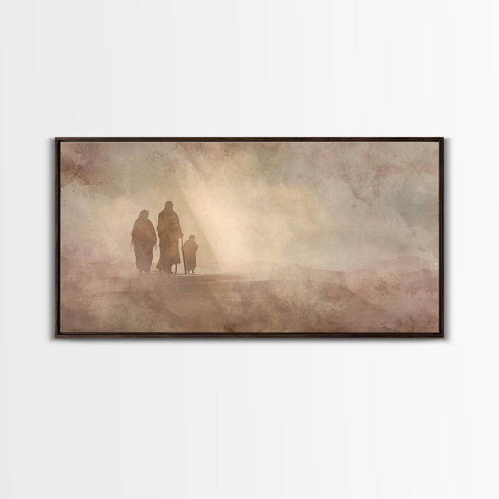 Dawn Refuge – Framed Canvas Print – Christian Wall Art – Christian Art Work – Christmas Art – Christian Decor – Jesus Painting