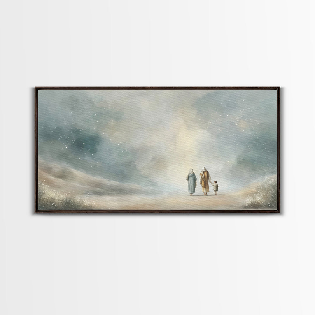Stars Of Hope | Framed Canvas Print | Christian Wall Art | Christian Art Print | Christmas Art | Christian Decor | Jesus Painting