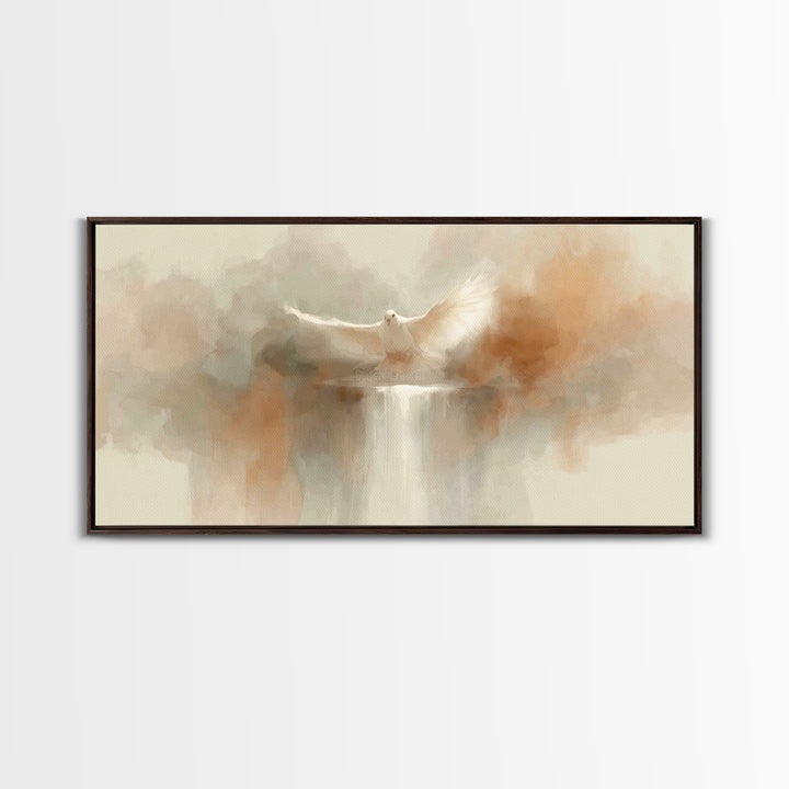 Wings Of Peace – Framed Canvas Print – Christian Wall Art – Christian Art Canvas – Christian Painting – Christmas Art – Christian Decor
