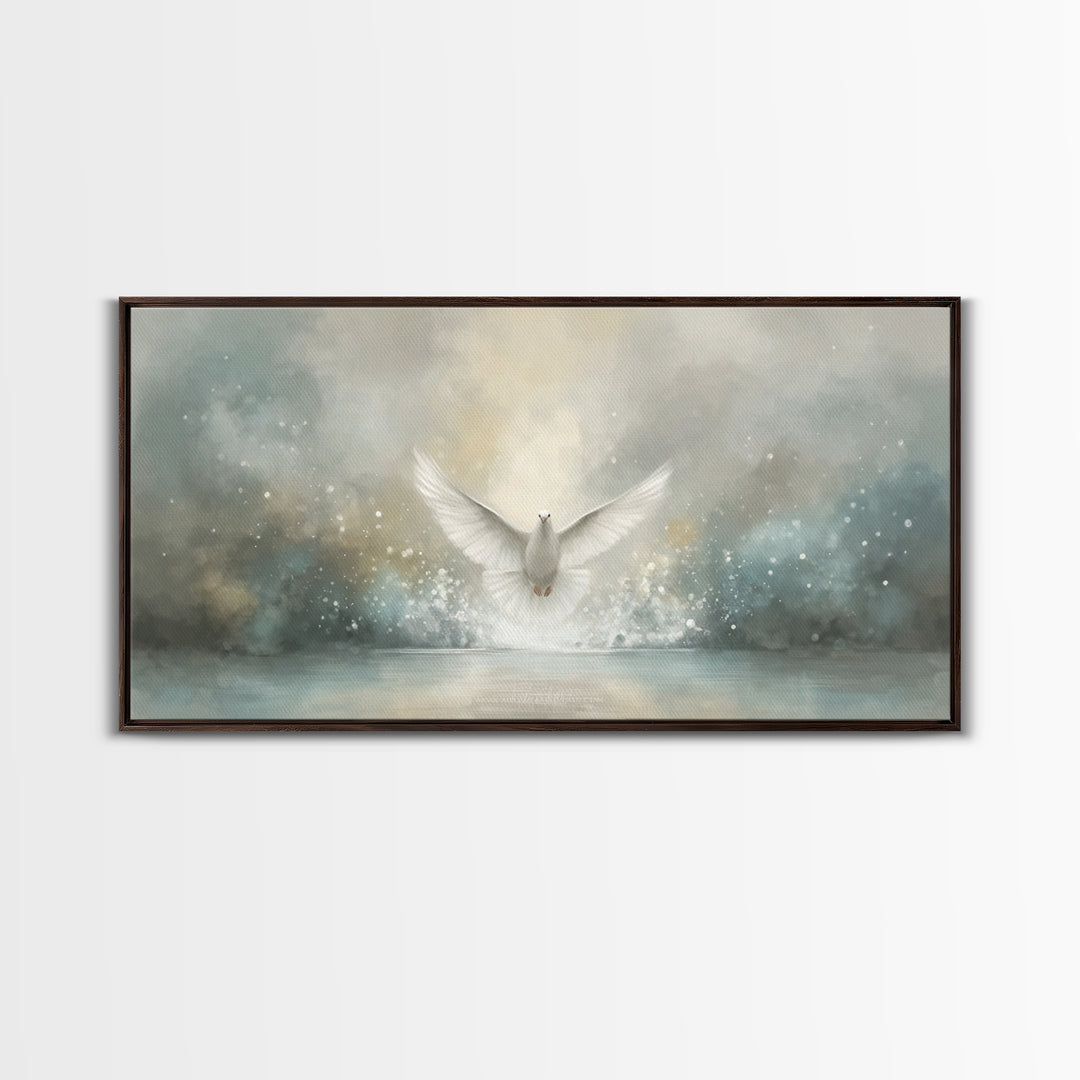 Heavenly Promise – Framed Canvas Print – Christian Art Canvas – Christian Wall Art – Christmas Art – Christian Painting – Christian Decor